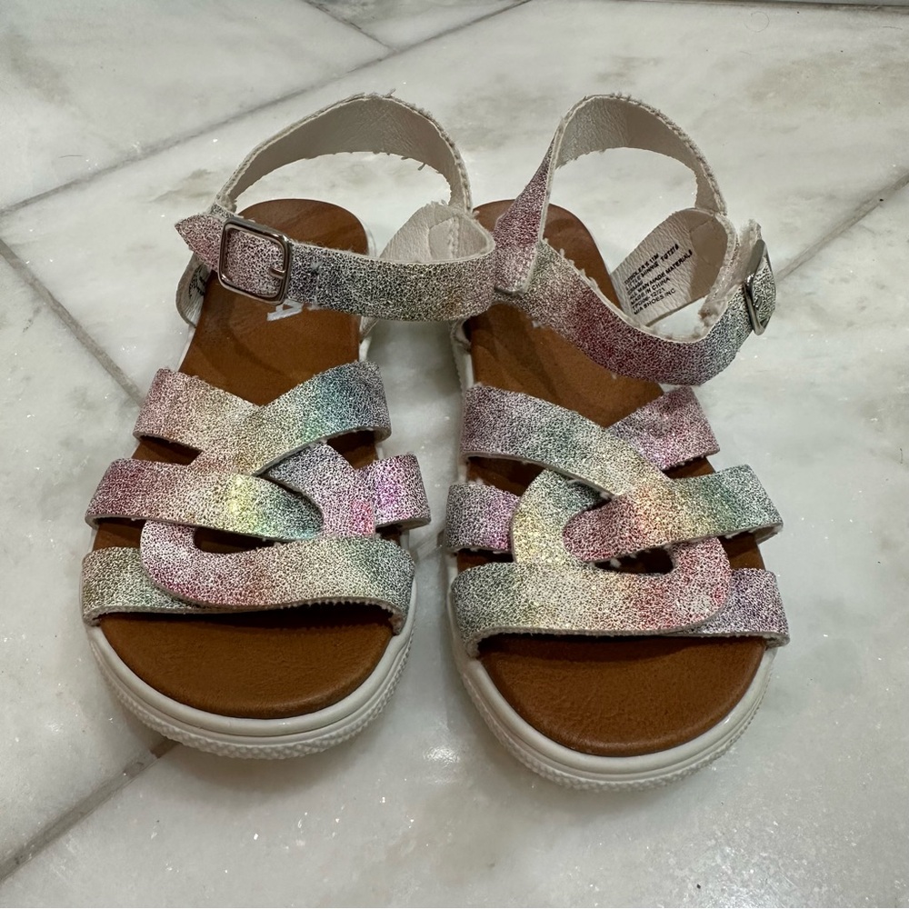 NWOT Size 11 Toddler Girl Mia Rainbow Metallic Sandals